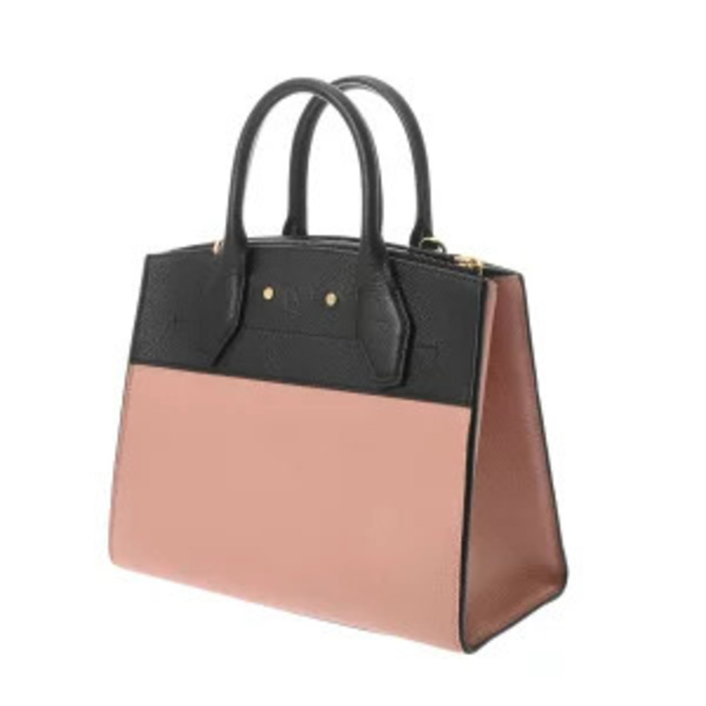 Louis Vuitton City Leather Black Calf Steamer Magnolia Noir Handbag